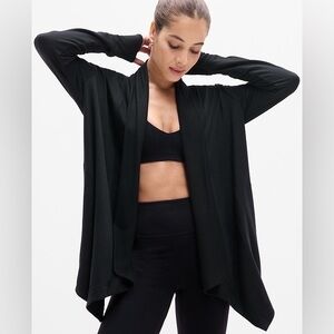 Athleta Charcoal Open Front Cardigan